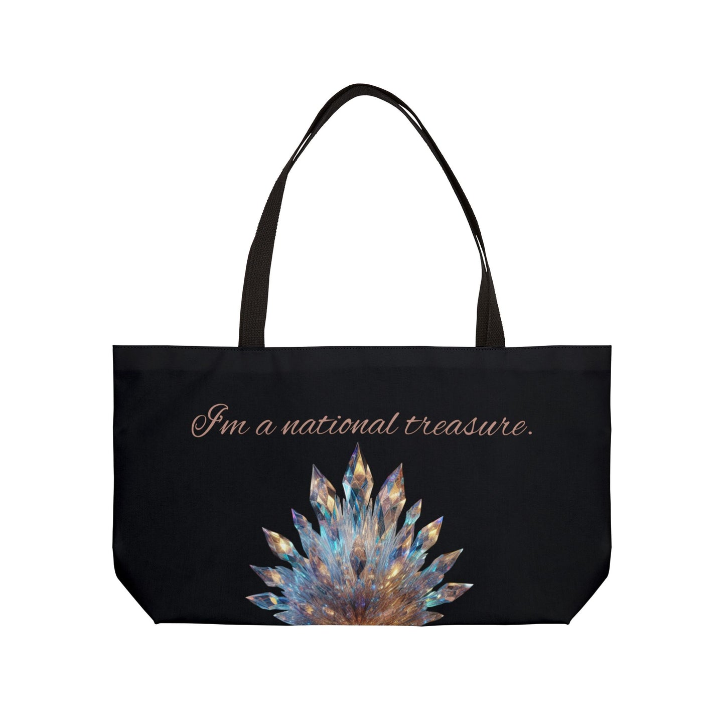 I'm a National Treasure Weekender Tote Bag - Stylish Travel Bag with Gemstone Design