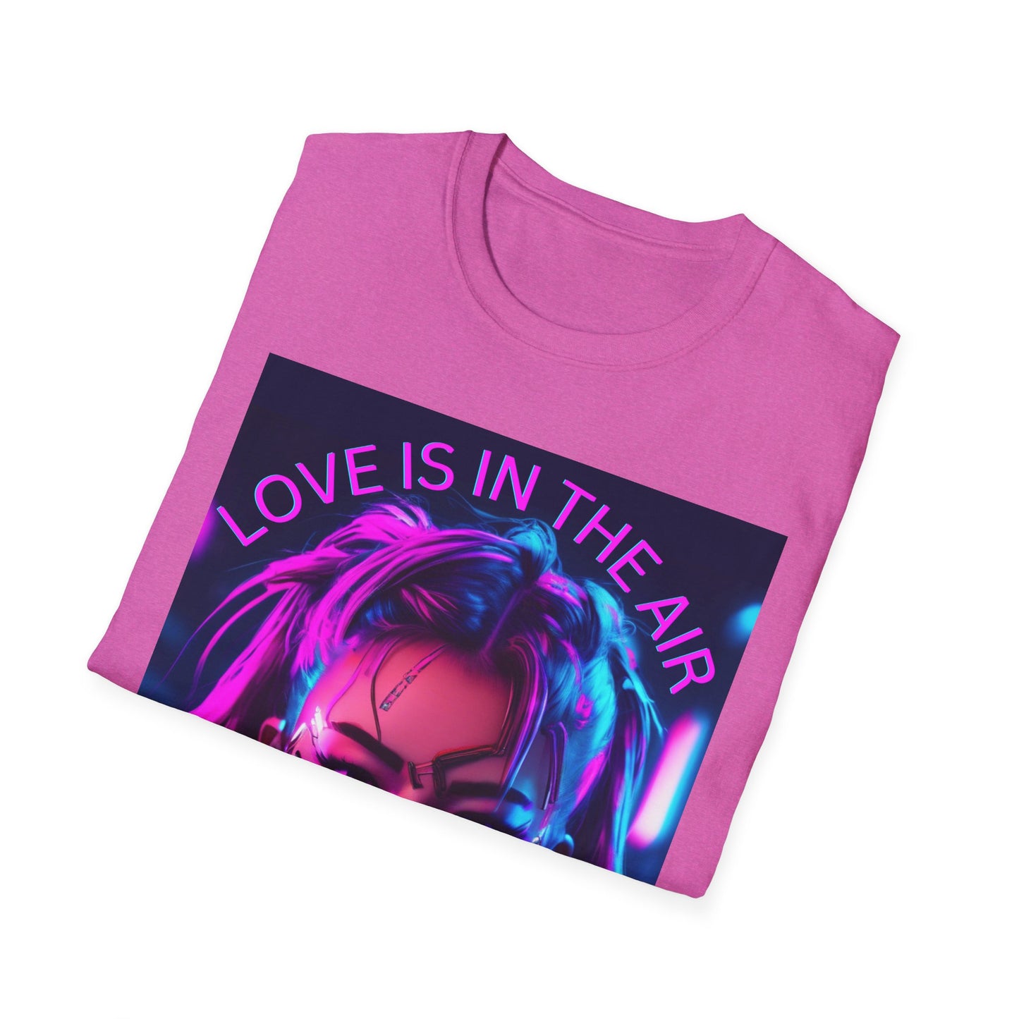 Cyberpunk Love Unisex Softstyle T-Shirt - Perfect for Gamers and Tech Enthusiasts