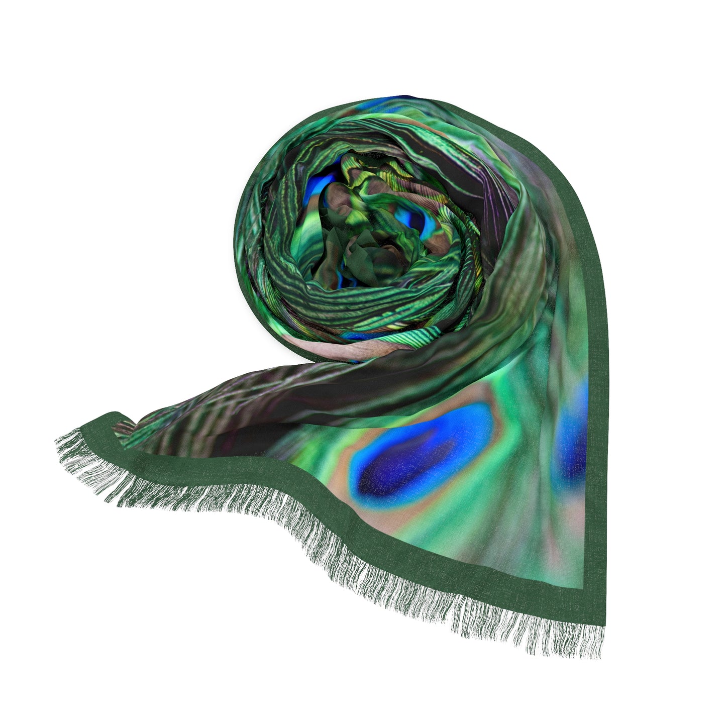 Elegant Peacock Feather Light Scarf - Perfect for Year-Round Style