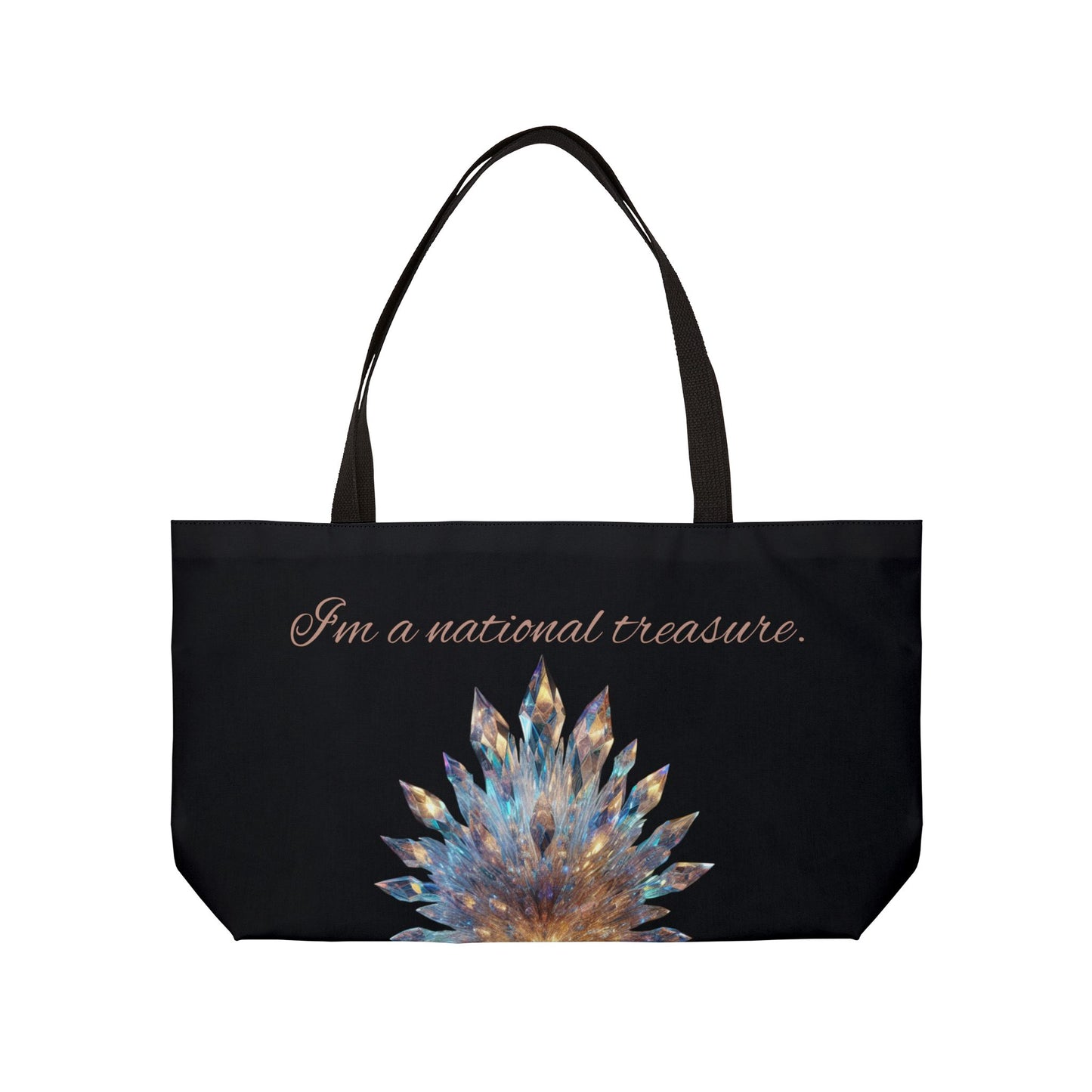 I'm a National Treasure Weekender Tote Bag - Stylish Travel Bag with Gemstone Design