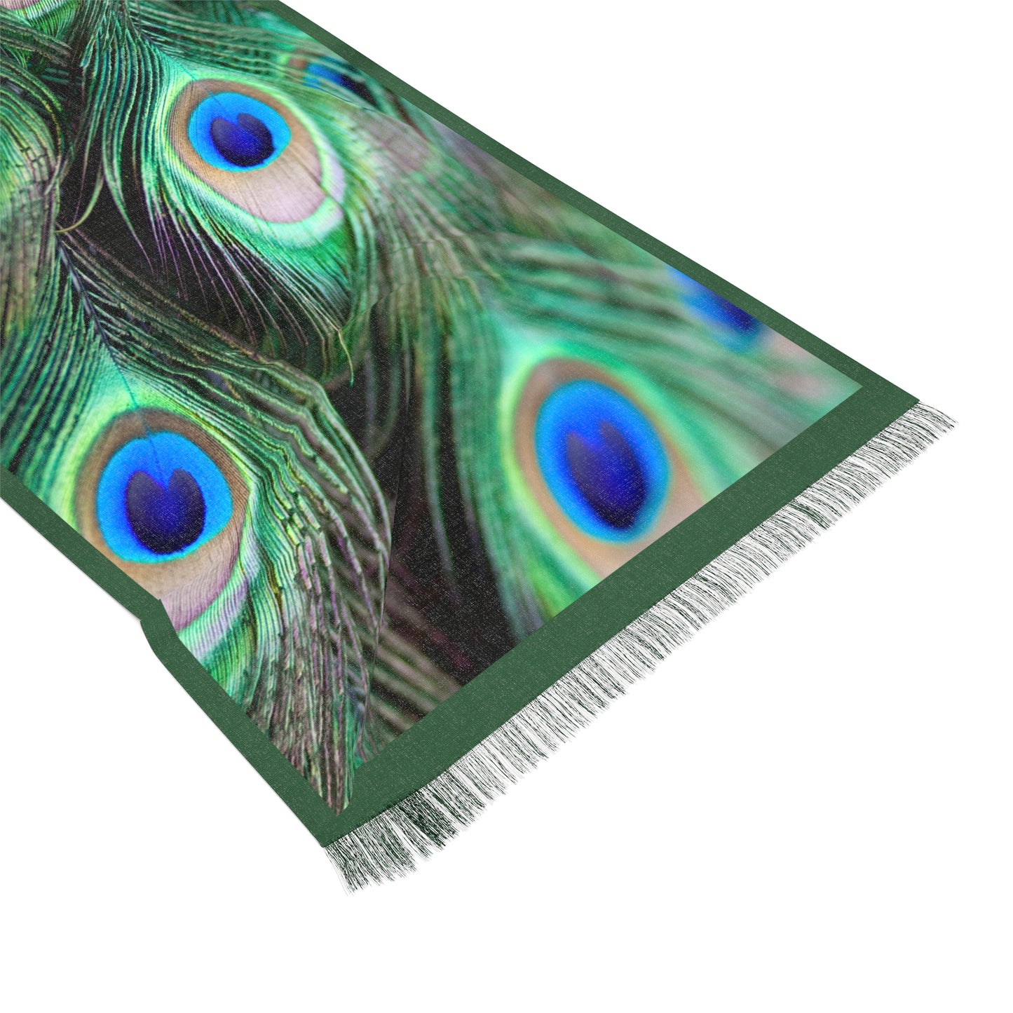 Elegant Peacock Feather Light Scarf - Perfect for Year-Round Style