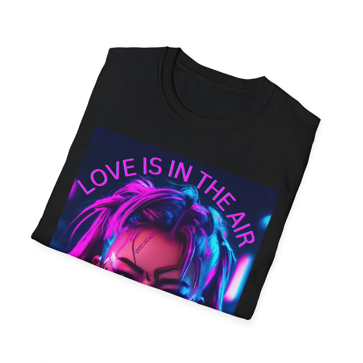 Cyberpunk Love Unisex Softstyle T-Shirt - Perfect for Gamers and Tech Enthusiasts