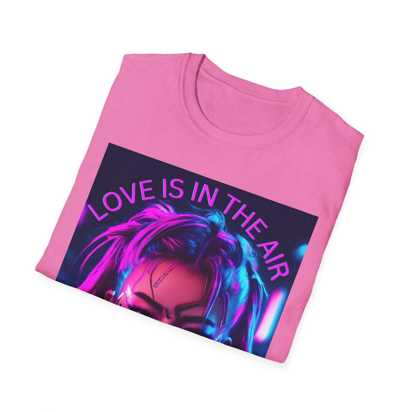 Cyberpunk Love Unisex Softstyle T-Shirt - Perfect for Gamers and Tech Enthusiasts