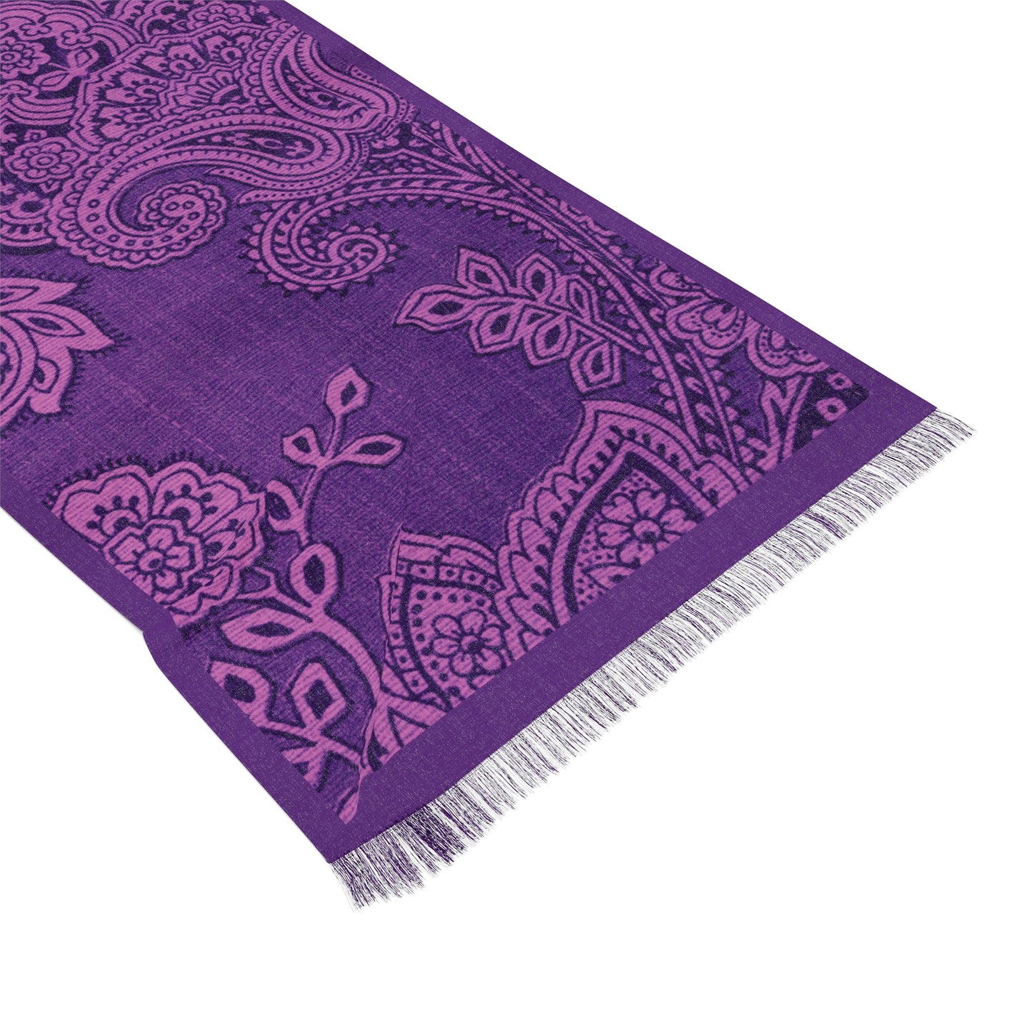 Elegant Floral Light Scarf - Soft Purple and Pink Blend