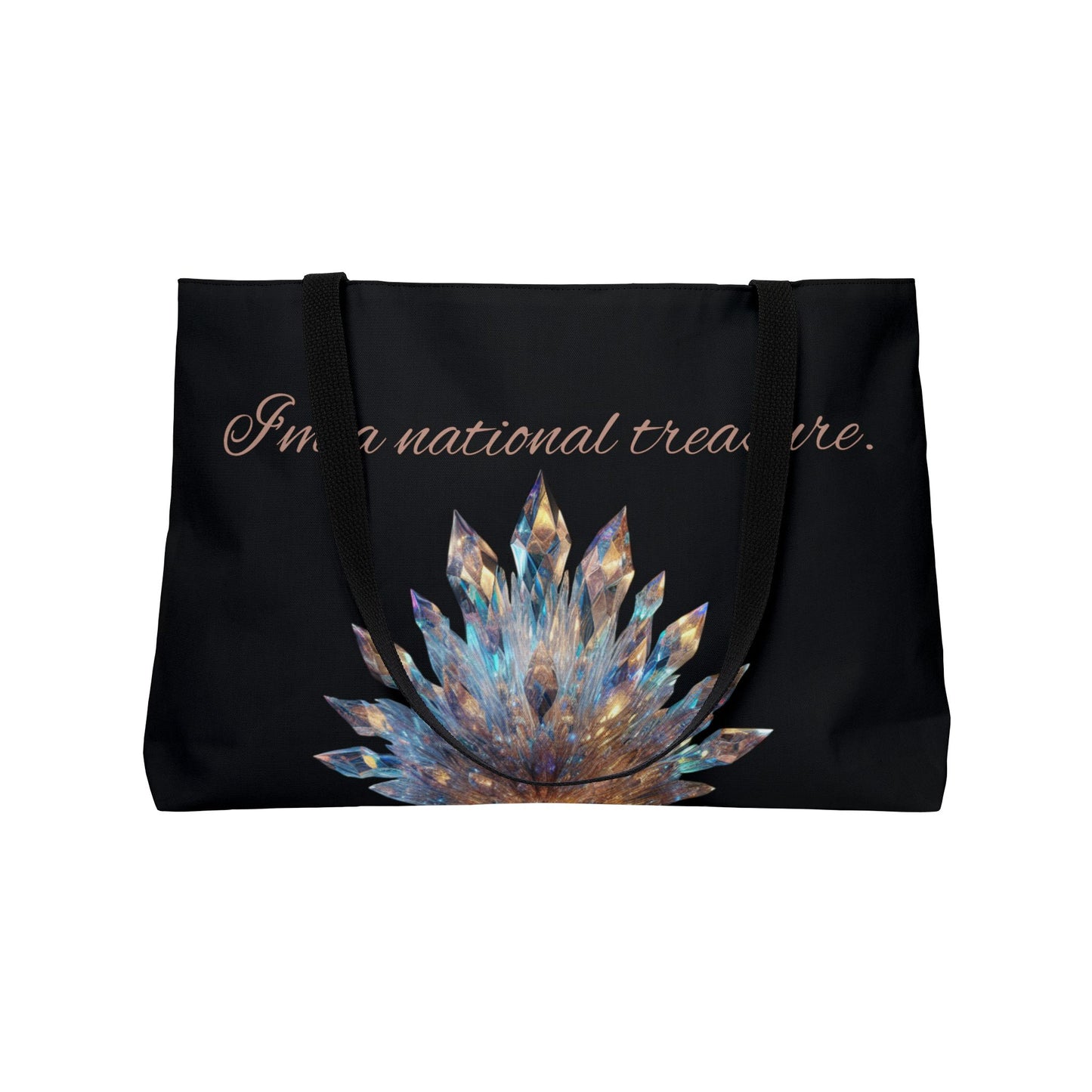 I'm a National Treasure Weekender Tote Bag - Stylish Travel Bag with Gemstone Design