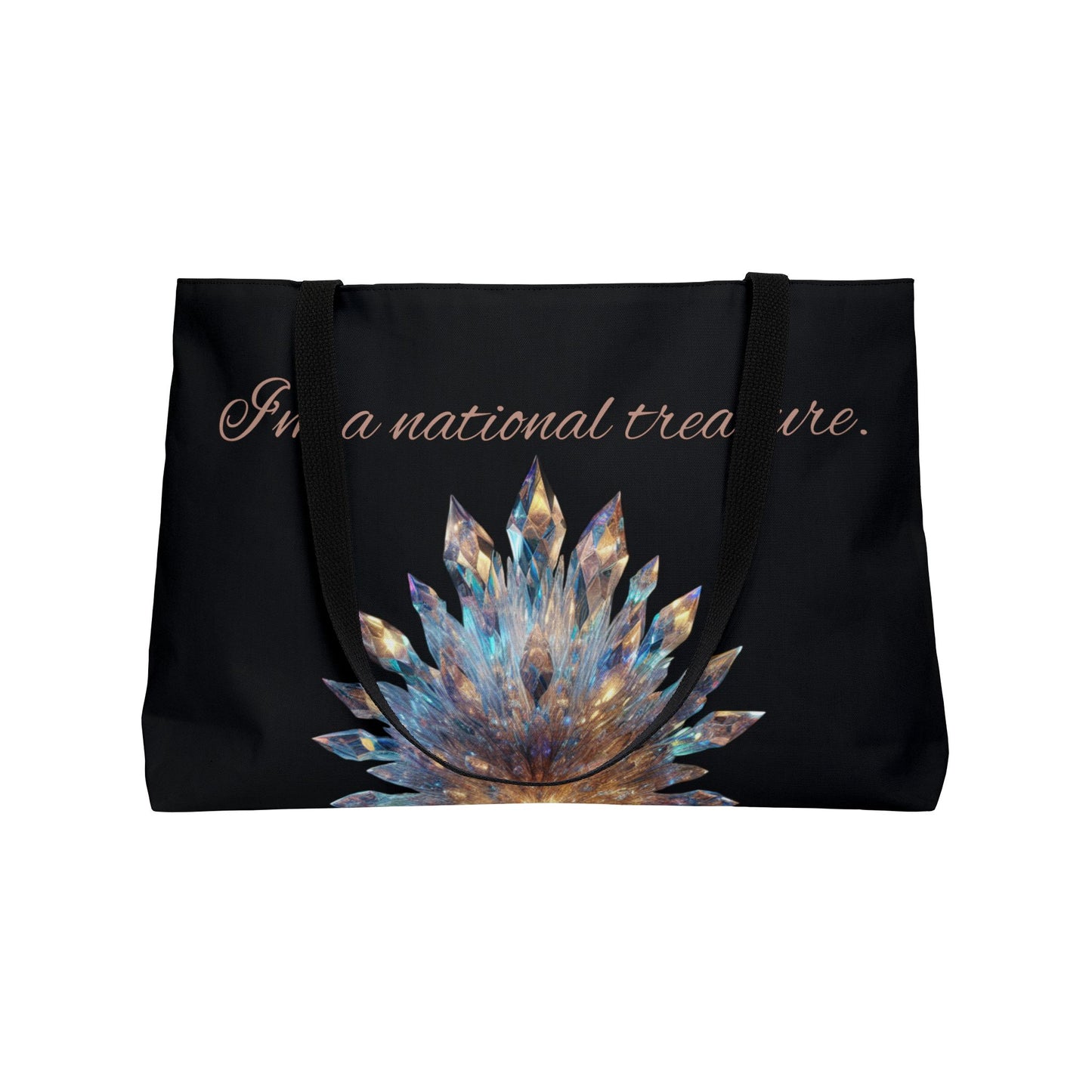 I'm a National Treasure Weekender Tote Bag - Stylish Travel Bag with Gemstone Design