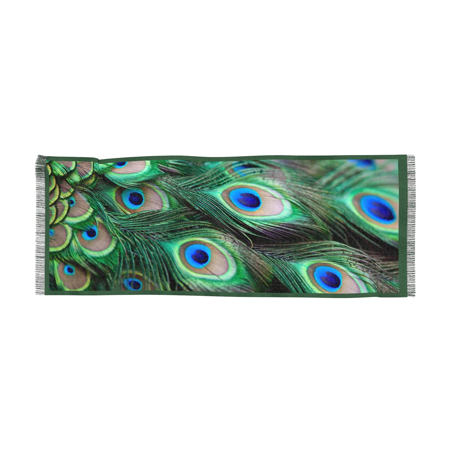 Elegant Peacock Feather Light Scarf - Perfect for Year-Round Style