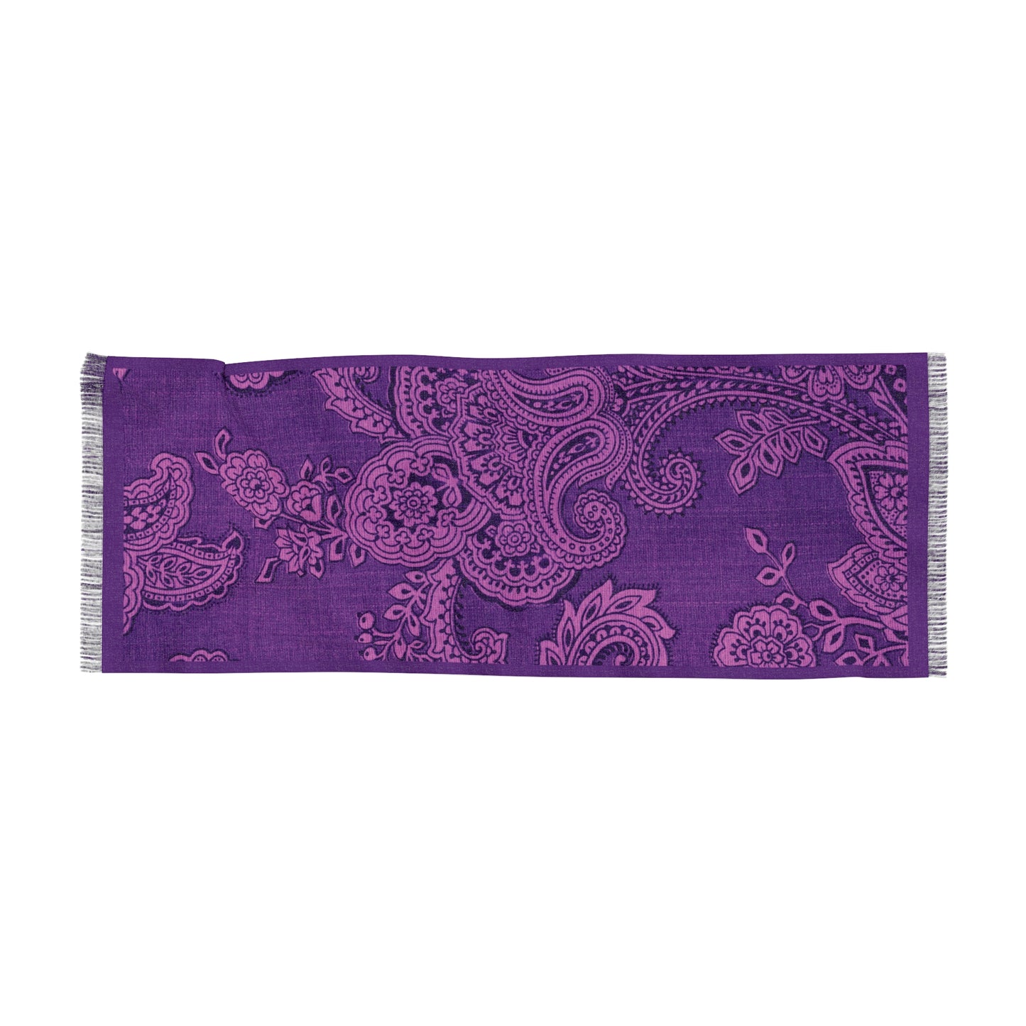 Elegant Floral Light Scarf - Soft Purple and Pink Blend