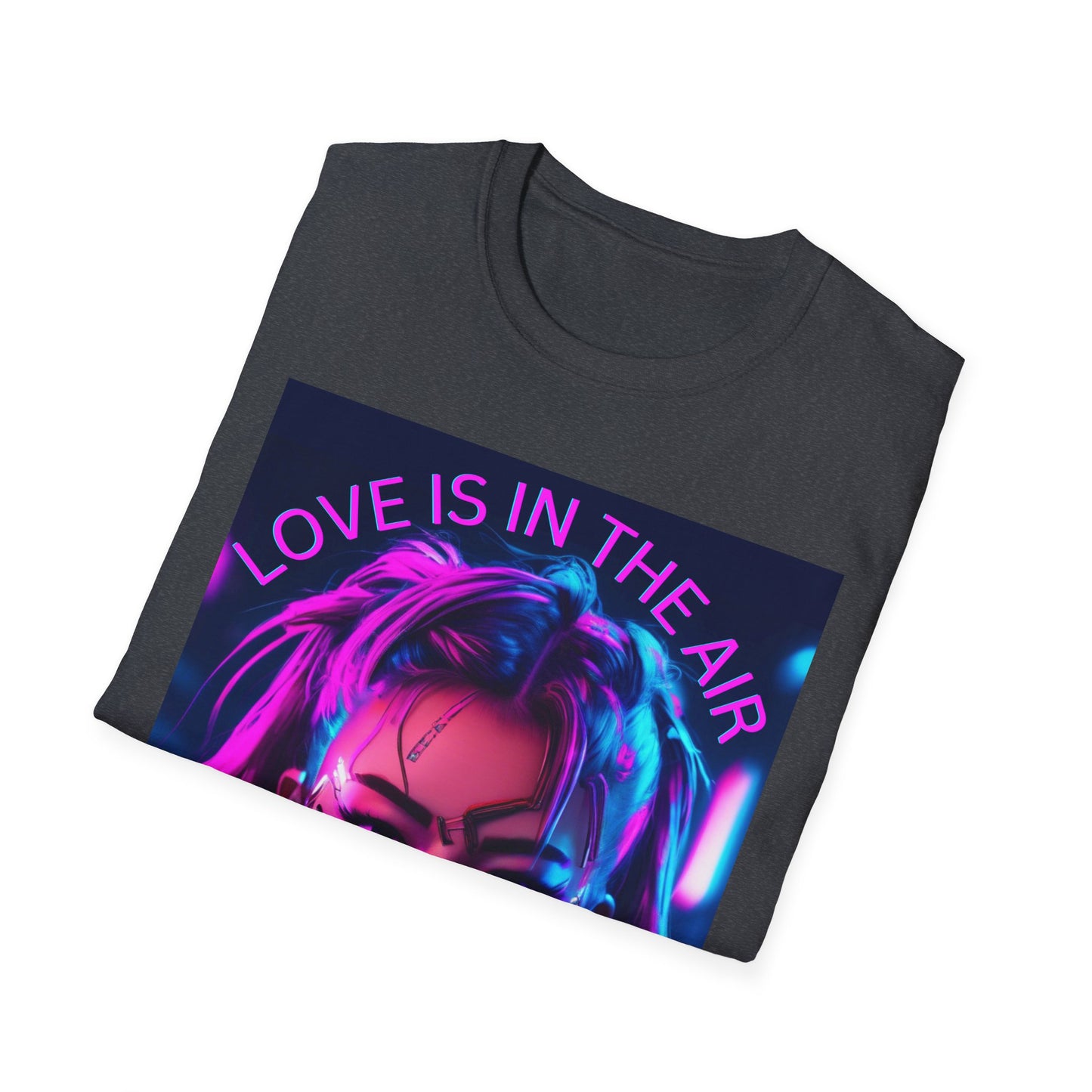 Cyberpunk Love Unisex Softstyle T-Shirt - Perfect for Gamers and Tech Enthusiasts