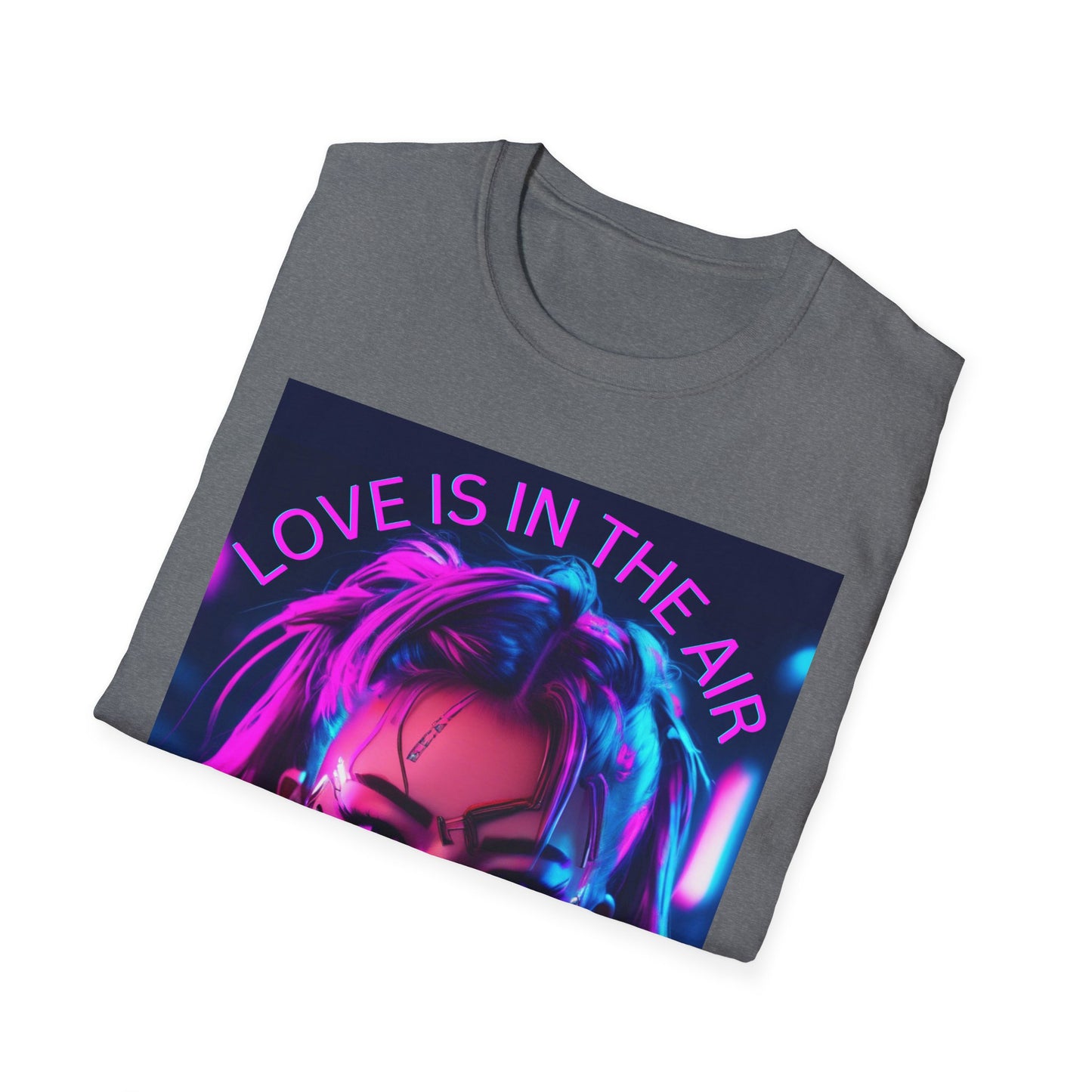 Cyberpunk Love Unisex Softstyle T-Shirt - Perfect for Gamers and Tech Enthusiasts